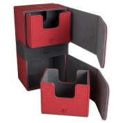 CONVERTIBLE PREMIUM DECK BOX DUAL 200+ STANDARD SIZE CARDS - RED CONVERTIBLE PREMIUM DECK BOX DUAL 200+ STANDARD SIZE CARDS - RED