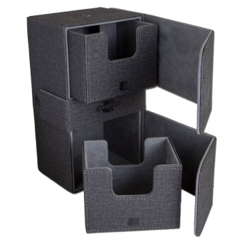 CONVERTIBLE PREMIUM DECK BOX DUAL 200+ STANDARD SIZE CARDS - BLACK CONVERTIBLE PREMIUM DECK BOX DUAL 200+ STANDARD SIZE CARDS - BLACK