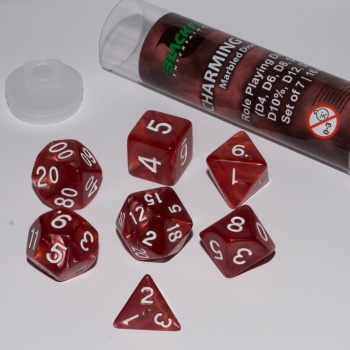 BF DICE - 16MM ROLE PLAYING DICE SET - CHARMING RED (7 DICE) BF DICE - 16MM ROLE PLAYING DICE SET - CHARMING RED (7 DICE)