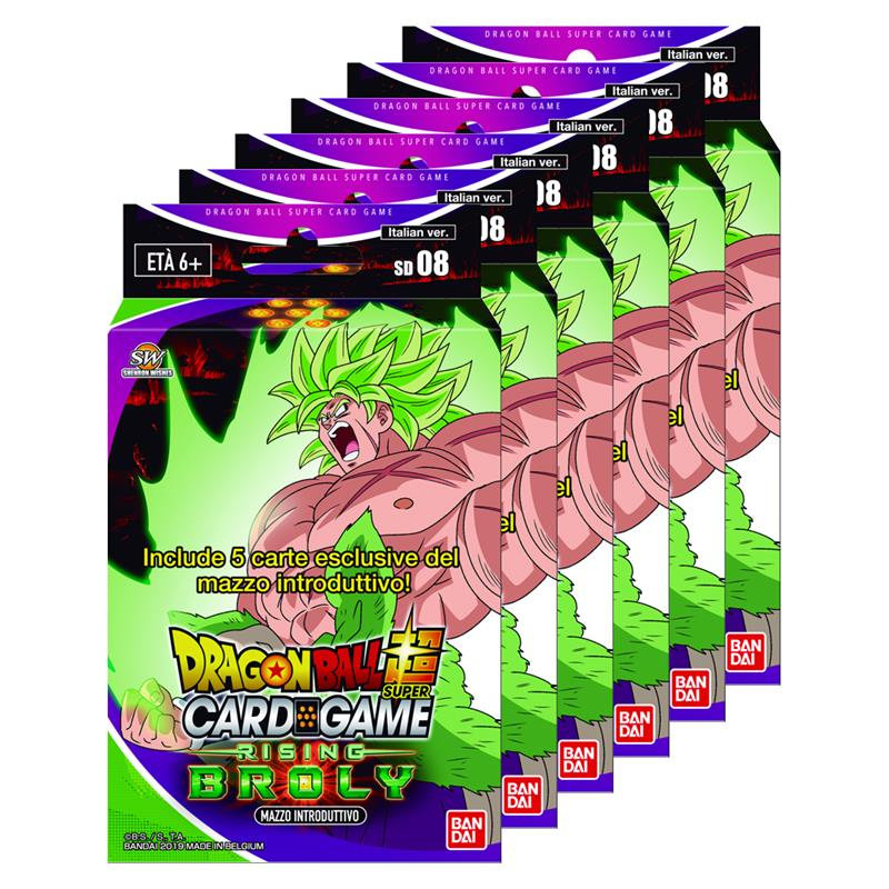 DRAGON BALL SUPER - STARTER DECK 08 RISING BROLY - DISPLAY 6 MAZZI ITA DRAGON BALL SUPER - STARTER DECK 08 RISING BROLY - DISPLAY 6 MAZZI ITA