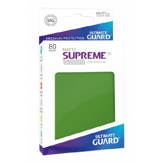 UGD SUPREME UX SLEEVES STANDARD SIZE - MATTE GREEN 80 UGD SUPREME UX SLEEVES STANDARD SIZE - MATTE GREEN 80