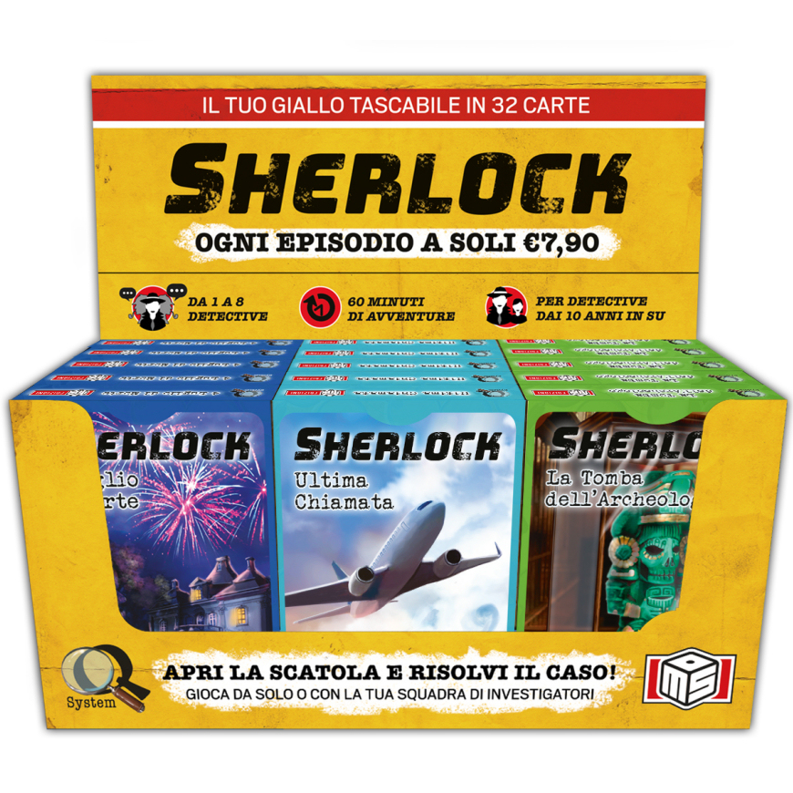 SHERLOCK - ESPOSITORE DA BANCO DA 15 PEZZI (3 EPISODI X 5 PZ CAD) SHERLOCK - ESPOSITORE DA BANCO DA 15 PEZZI (3 EPISODI X 5 PZ CAD)