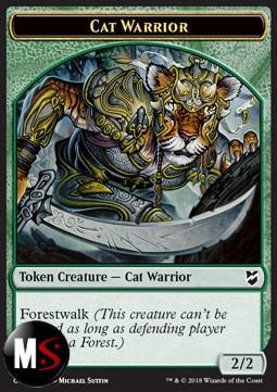 CAT WARRIOR TOKEN (GREEN 2/2) - COMMANDER 2018