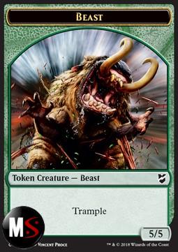 BEAST TOKEN (GREEN 5/5) - COMMANDER 2018