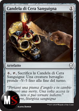 CANDELA DI CERA SANGUIGNA