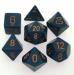 25426 OPAQUE POLYHEDRAL DUSTY BLUE W/COPPER 7-DADI SET