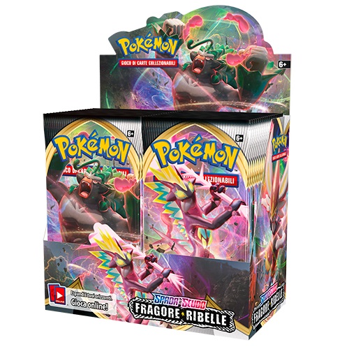 POKEMON SPADA E SCUDO FRAGORE RIBELLE - BOX 36 BUSTE ITA POKEMON SPADA E SCUDO FRAGORE RIBELLE - BOX 36 BUSTE ITA