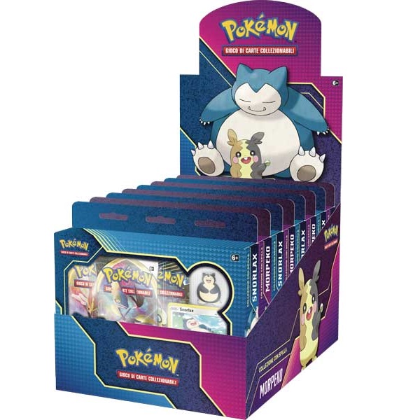 POKEMON PIN COLLECTION - SNORLAX/MORPEKO DISPLAY 8 PZ POKEMON PIN COLLECTION - SNORLAX/MORPEKO DISPLAY 8 PZ