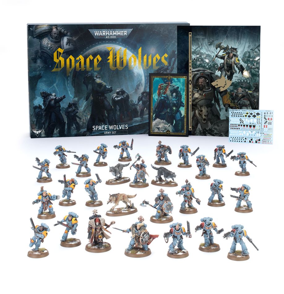 WARHAMMER 40000 - SPACE WOLVES - SET D' ARMATA - ARMY SET