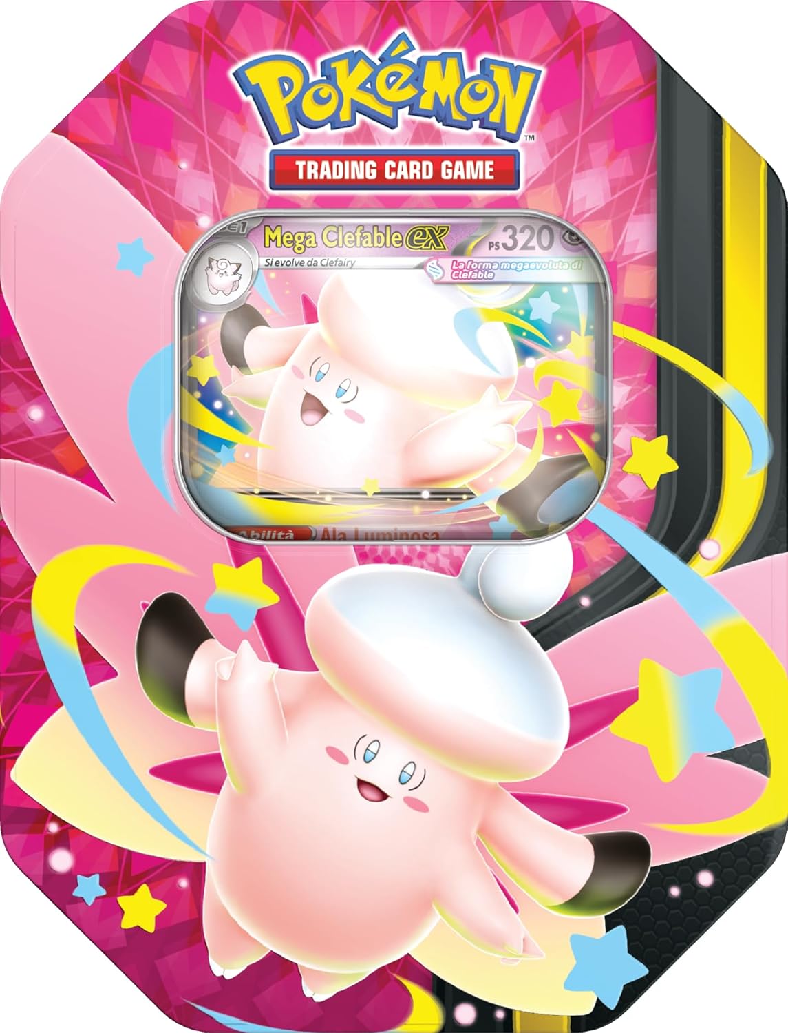 POKEMON - TIN DA COLLEZIONE MEGA CHIARODILUNA - MEGA CLEFABLE-EX POKEMON - TIN DA COLLEZIONE MEGA CHIARODILUNA - MEGA CLEFABLE-EX