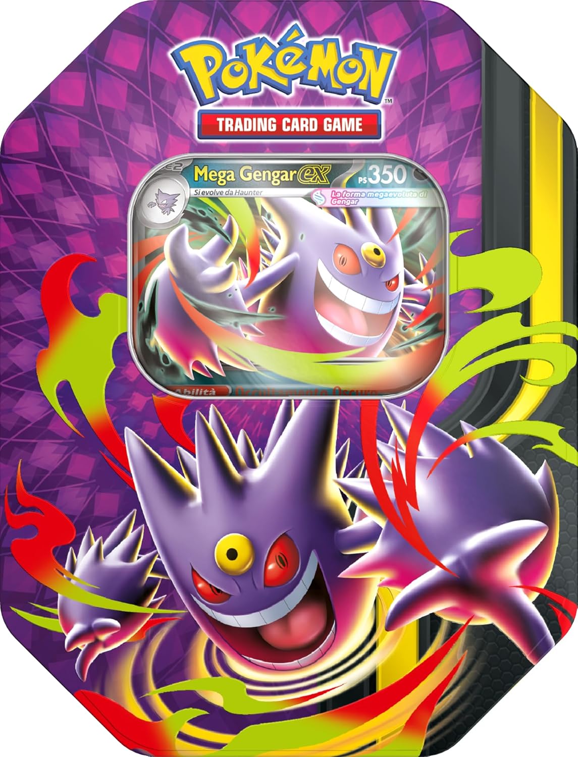 POKEMON - TIN DA COLLEZIONE MEGA CHIARODILUNA - MEGA GENGAR-EX POKEMON - TIN DA COLLEZIONE MEGA CHIARODILUNA - MEGA GENGAR-EX