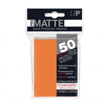 E-84184	50PZ PRO-MATTE ORANGE STANDARD DECK PROTECTORS