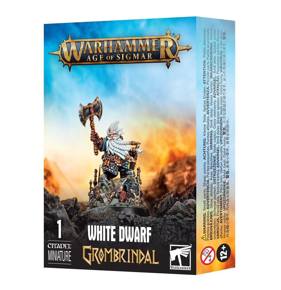 WARHAMMER AGE OF SIGMAR - GROMBRINDAL, IL NANO BIANCO