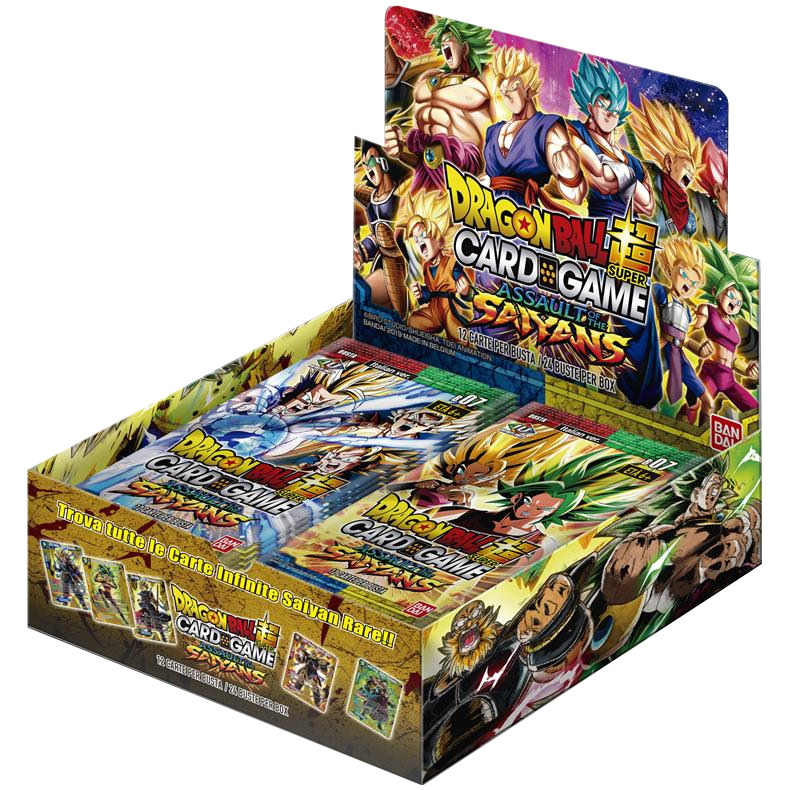 DRAGON BALL SUPER - SET 07 ASSAULT OF THE SAIYANS - BOX 24 BUSTE ITA DRAGON BALL SUPER - SET 07 ASSAULT OF THE SAIYANS - BOX 24 BUSTE ITA