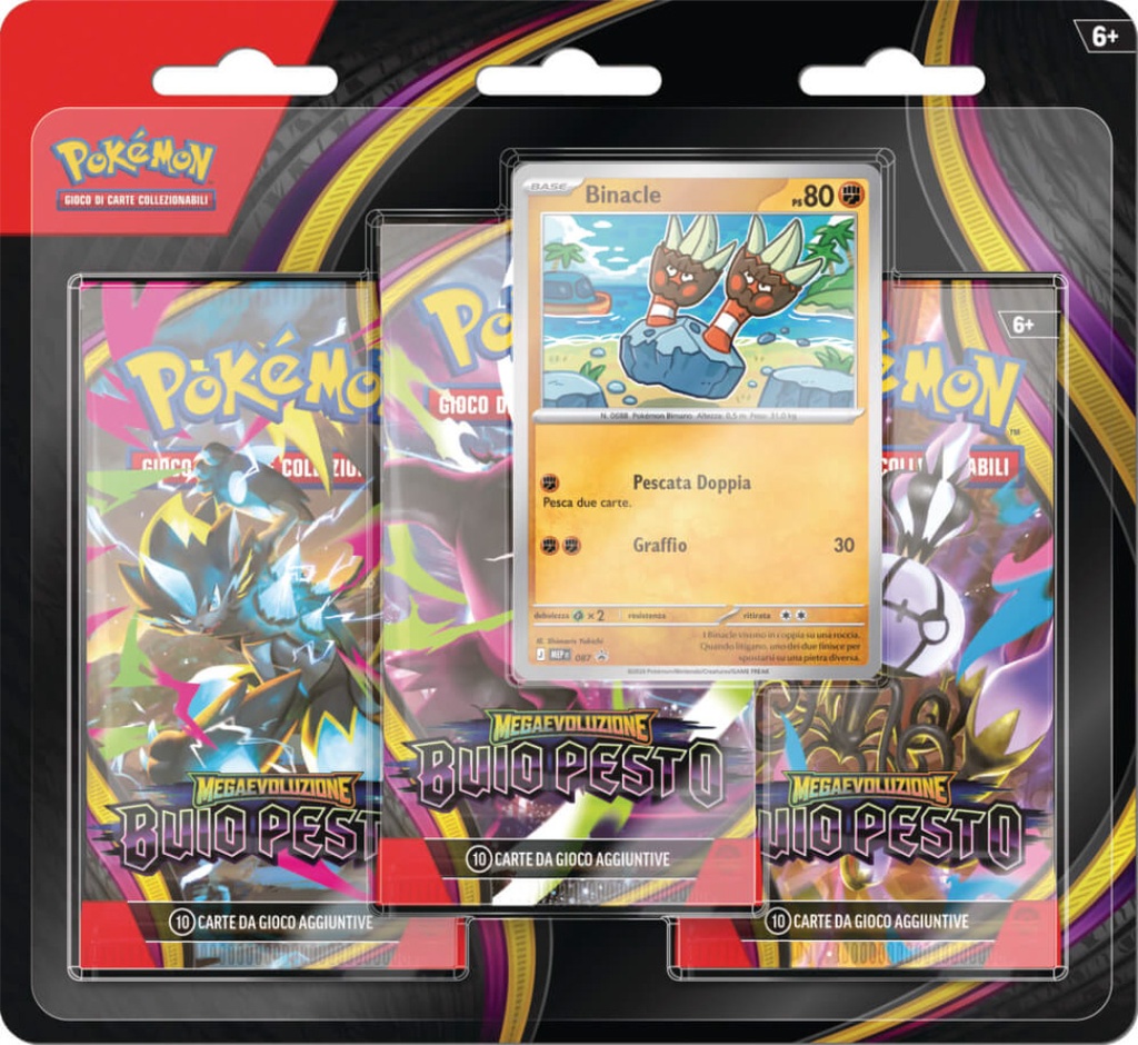 POKEMON MEGAEVOLUZIONE- BUIO PESTO BLISTER 3 BUSTE POKEMON MEGAEVOLUZIONE- BUIO PESTO BLISTER 3 BUSTE
