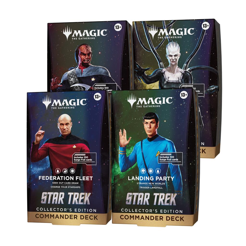 STAR TREK COLLECTOR’S COMMANDER ENG DECK DISPLAY MAGIC THE GATHERING (4 MAZZI)