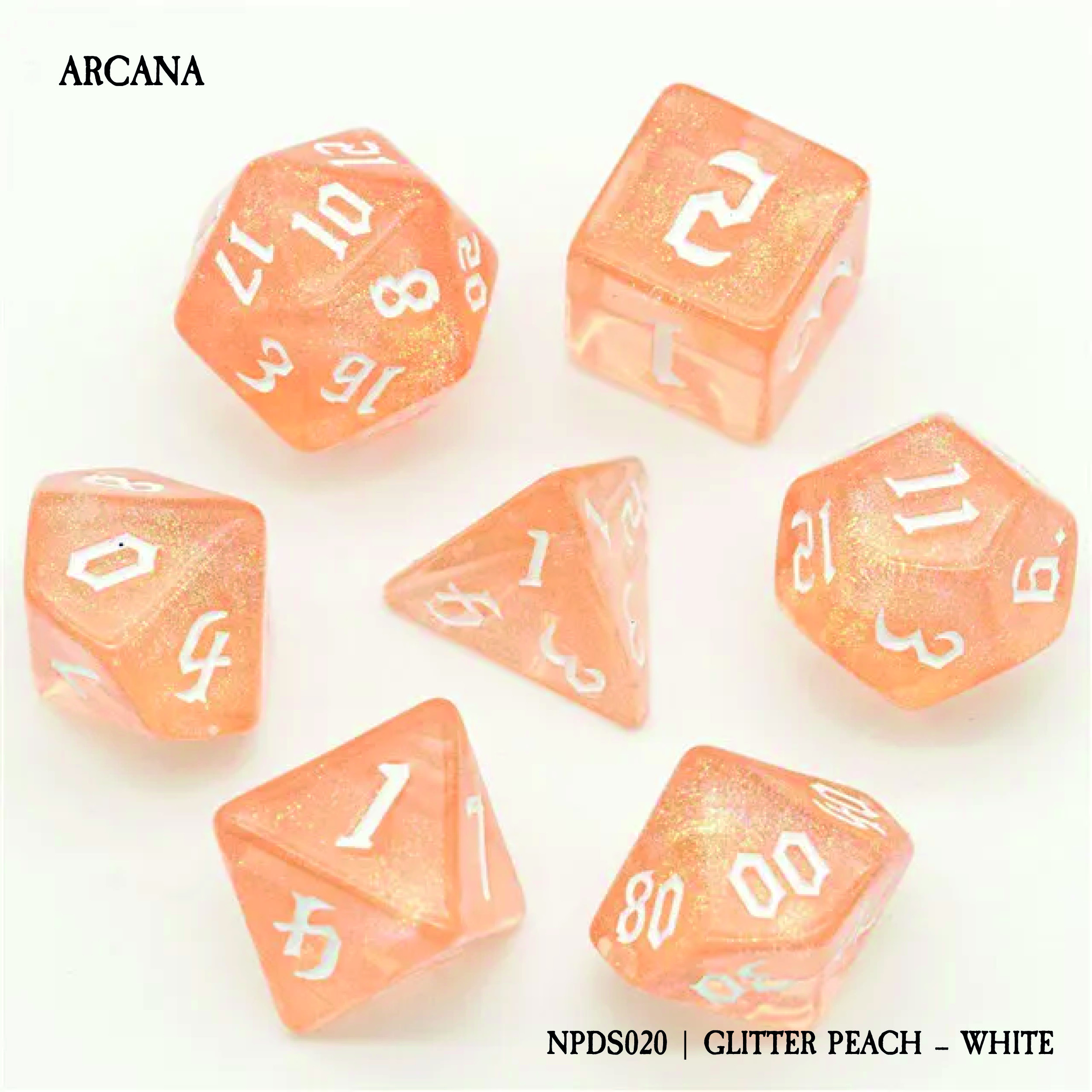 ARCANA: GLITTER PEACH - WHITE (NPDS020)