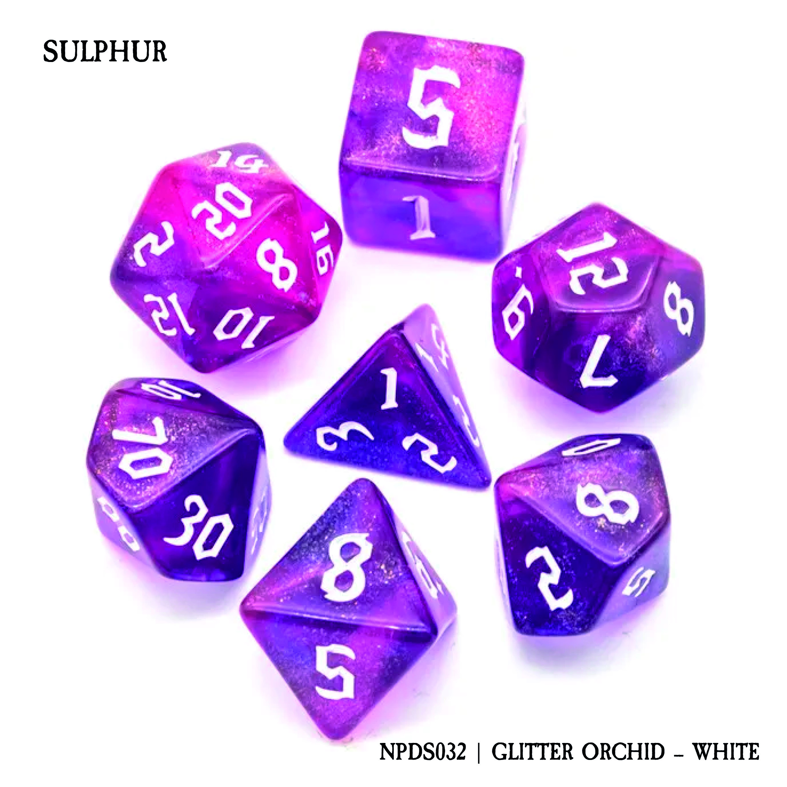 SULPHUR: GLITTER ORCHID - WHITE (NPDS032)