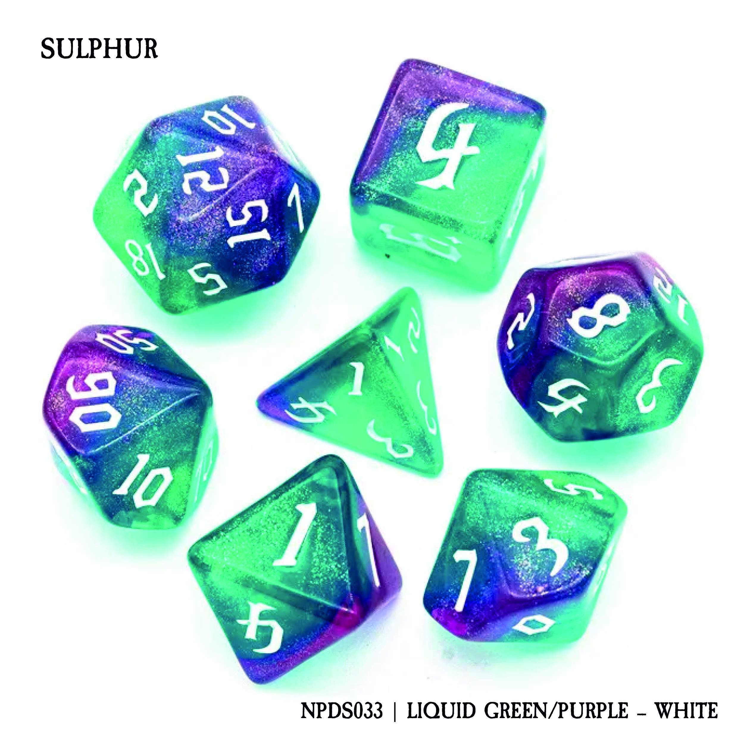 SULPHUR: LIQUID GREEN/PURPLE - WHITE (NPDS033)