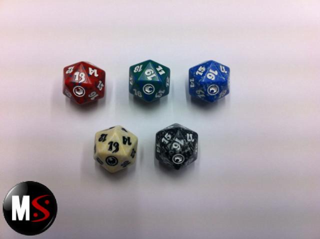 DADO D20 SEQUENZIALE - RITORNO DI RAVNICA (NERO/NUMERI IN ROSSO)