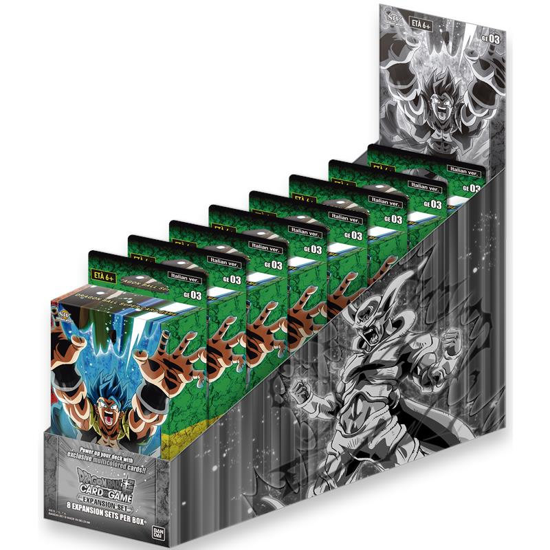 DRAGON BALL SUPER - SUPER EXPANSION SET GE03 - DISPLAY 8 PZ - ITA DRAGON BALL SUPER - SUPER EXPANSION SET GE03 - DISPLAY 8 PZ - ITA