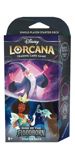 LORCANA STARTER DECK: MAGO MERLINO & TIANA – RISE OF THE FLOODBORN – ENG