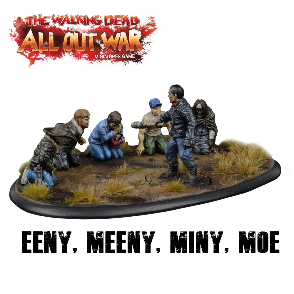 TWD - EENY MEENY MINY MOE - DIORAMA IN RESINA - GIOCO DI MINIATURE TWD - EENY MEENY MINY MOE - DIORAMA IN RESINA - GIOCO DI MINIATURE