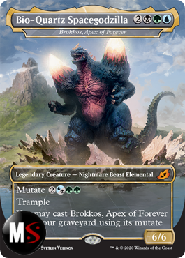 SPACEGODZILLA AL BIOQUARZO  /  BROYKOS, ALFA DELL'ETERNITà FOIIL