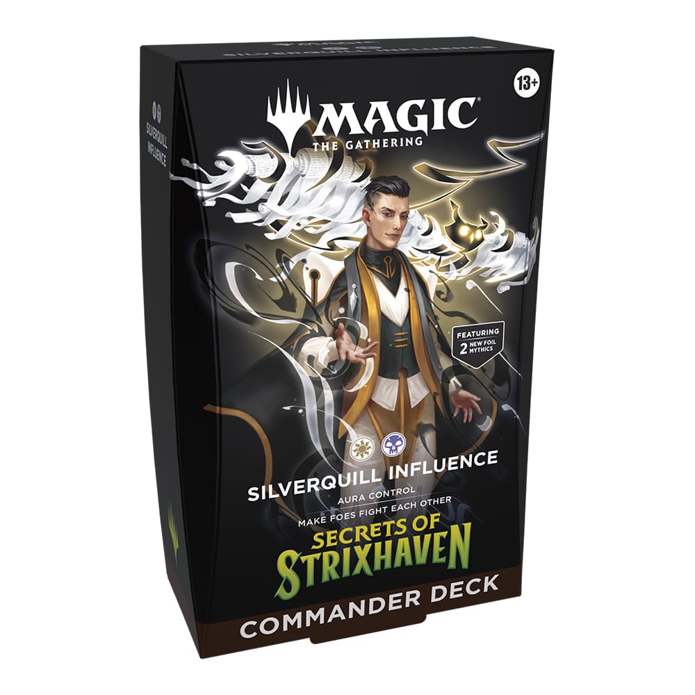 MTG - SECRETS OF STRIXHAVEN - COMMANDER DECK SILVERQUILL INFLUENCE - INGLESE
