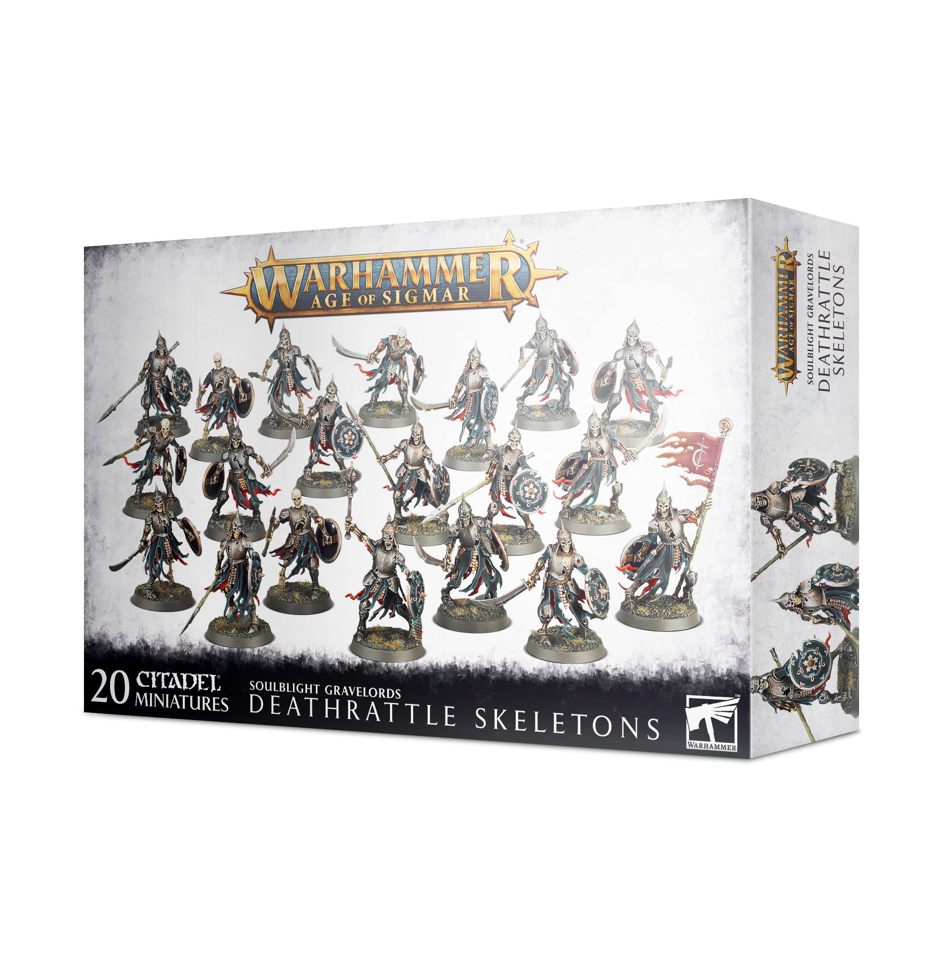 WARHAMMER AGE OF SIGMAR: SOULBLIGHT GRAVELORDS DEATHRATTLE SKELETONS