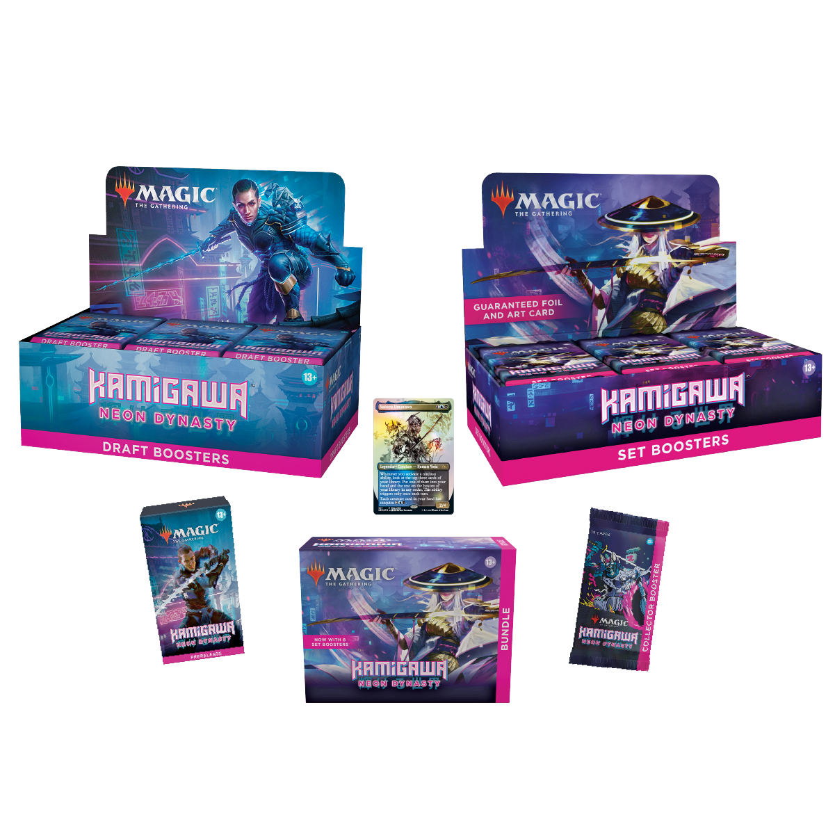 KAMIGAWA NEON DYNASTY - PROMO 3 - 1 DRAFT BOX + 1 SET BOOSTER BOX + 1 PRERELEASE + 1 BUNDLE + 1 BUSTA COLLECTOR + 2 PROMO BAB KAMIGAWA NEON DYNASTY - PROMO 3 - 1 DRAFT BOX + 1 SET BOOSTER BOX + 1 PRERELEASE + 1 BUNDLE + 1 BUSTA COLLECTOR + 2 PROMO BAB