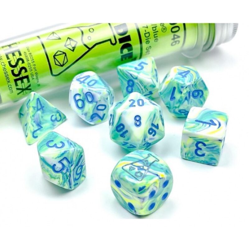 copper Polyhedral 7-Die Set Chessex Dice Dadi Chessex Opaque Dark Grey w 