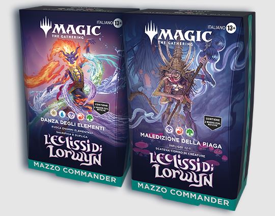 MTG - L'ECLISSI DI LORWYN - COMMANDER DECK DISPLAY - 2 MAZZI - ITALIANO MTG - L'ECLISSI DI LORWYN - COMMANDER DECK DISPLAY - 2 MAZZI - ITALIANO