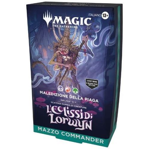 MTG - L'ECLISSI DI LORWYN - COMMANDER DECK "MALEDIZIONE DELLA PIAGA" - ITALIANO MTG - L'ECLISSI DI LORWYN - COMMANDER DECK "MALEDIZIONE DELLA PIAGA" - ITALIANO