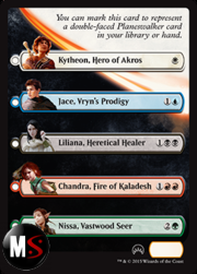 SEGNA CARTE PLANESWALKER (GIDEON, JACE, LILIANA, CHANDRA, NISSA) - ORIGINS