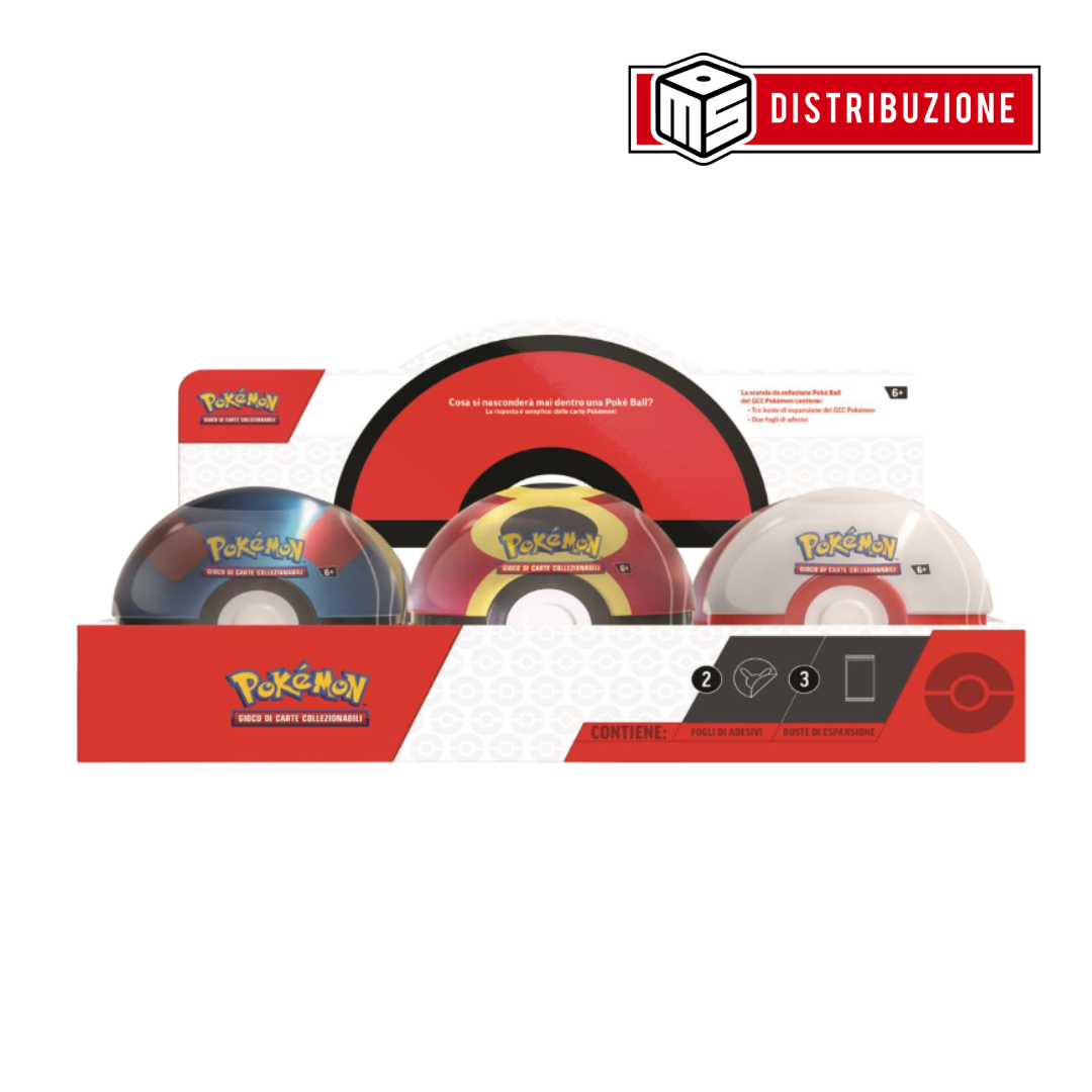 POKEMON - TIN POKEBALL OTTOBRE 2025 - (6PZ) (COD: 10113-I66) POKEMON - TIN POKEBALL OTTOBRE 2025 - (6PZ) (COD: 10113-I66)