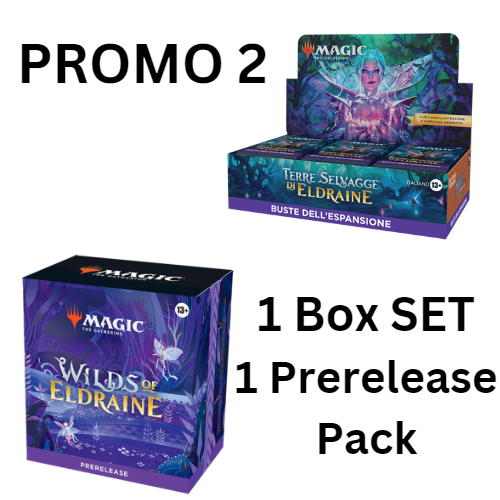 PROMO 2 - TERRE SELVAGGE DI ELDRAINE SET BOOSTER BOX + 1 PRERELEASE PACK - ITA PROMO 2 - TERRE SELVAGGE DI ELDRAINE SET BOOSTER BOX + 1 PRERELEASE PACK - ITA
