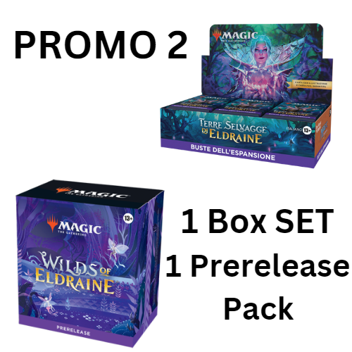 PROMO 2 - TERRE SELVAGGE DI ELDRAINE SET BOOSTER BOX + 1 PRERELEASE PACK - ITA