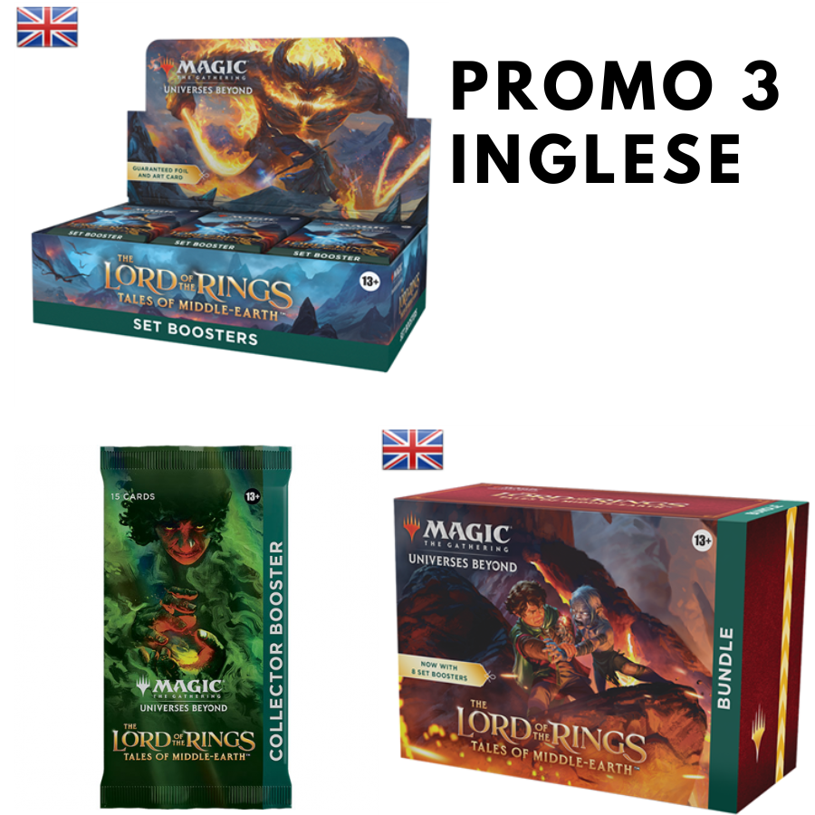 THE LORD OF THE RINGS: TALES OF MIDDLE-EARTH - PROMO 3 - SET BOX + BUNDLE + 1 BUSTA COLLECTOR - ENG THE LORD OF THE RINGS: TALES OF MIDDLE-EARTH - PROMO 3 - SET BOX + BUNDLE + 1 BUSTA COLLECTOR - ENG