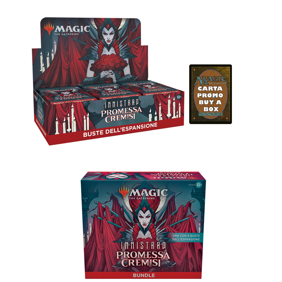 INNISTRAD: CRIMSON VOW - PROMO 5 - 1 SET BOOSTER + 1 BUNDLE + 1 PROMO BAB INNISTRAD: CRIMSON VOW - PROMO 5 - 1 SET BOOSTER + 1 BUNDLE + 1 PROMO BAB