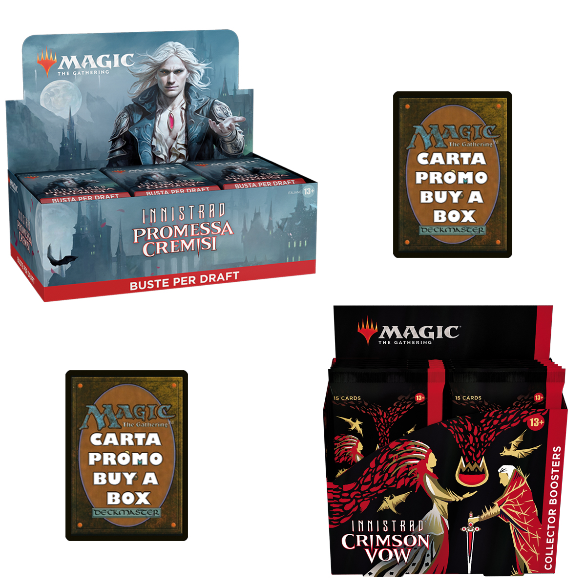 INNISTRAD: CRIMSON VOW - PROMO 7 - 1 BOX + 1 COLLECTOR'S BOX + 2 PROMO BAB INNISTRAD: CRIMSON VOW - PROMO 7 - 1 BOX + 1 COLLECTOR'S BOX + 2 PROMO BAB