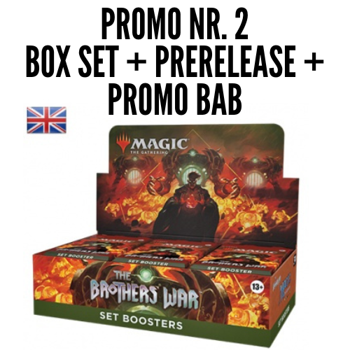 THE BROTHERS WAR - PROMO 2 - SET BOOSTER DISPLAY + PRERELEASE PACK + PROMO BAB - ENG