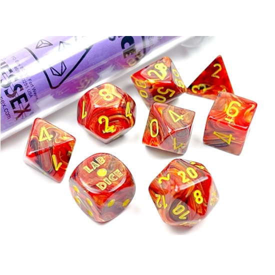 30050 VORTEX POLYHEDRAL UNDERWORLD/YELLOW 7-DIE SET 30050 VORTEX POLYHEDRAL UNDERWORLD/YELLOW 7-DIE SET