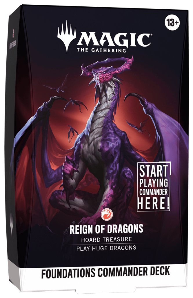 MTG - FOUNDATION COMMANDER DECK RED - REIGN OF DRAGONS - INGLESE
