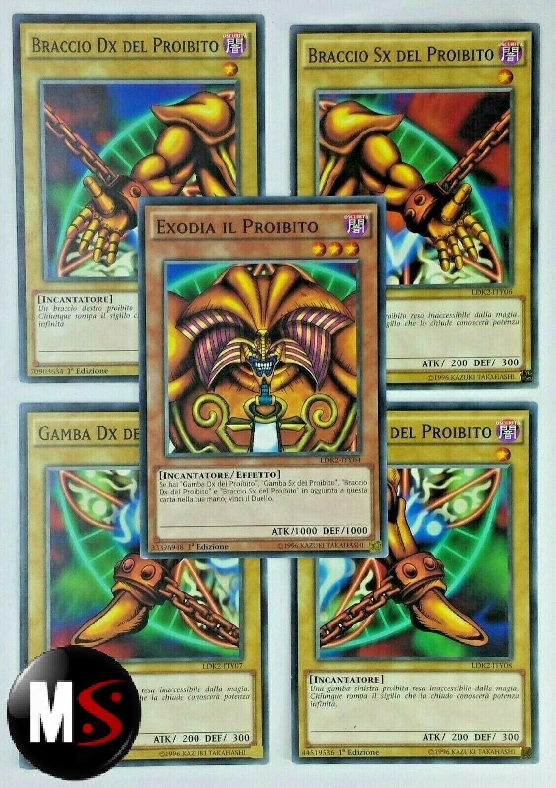 EXODIA IL PROIBITO - COMPLETO GAMBA DX/SX + BRACCIA DX/SX - MINT 1° ED ITA