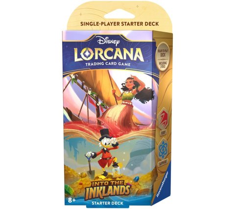 LORCANA STARTER DECK: MOANA & SCROOGE MCDUCK – INTO THE INKLANDS – ITA