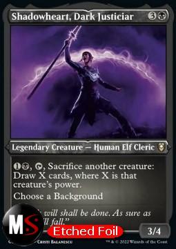 CUORESCURO, GIUSTIZIERA OSCURA ETCHED FOIL