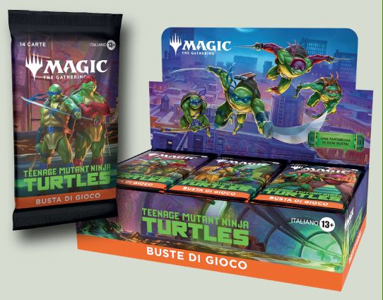MTG - TEENAGE MUTANT NINJA TURTLES - PLAY BOOSTER DISPLAY (30 BUSTE) - ITALIANO MTG - TEENAGE MUTANT NINJA TURTLES - PLAY BOOSTER DISPLAY (30 BUSTE) - ITALIANO