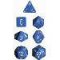 25416 OPAQUE POLYHEDRAL LIGHT BLUE/WHITE 7-DADI SET