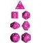 25427 OPAQUE POLYHEDRAL LIGHT PURPLE/WHITE 7-DADI SET